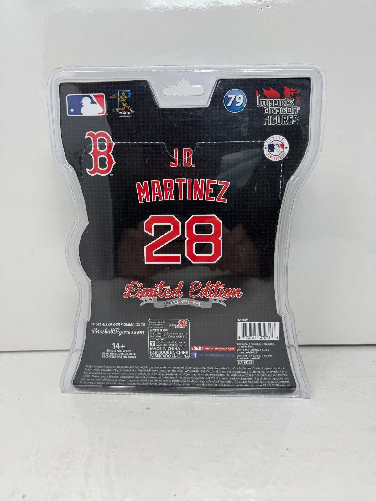 Imports Dragon MLB JD Martinez Boston Red Sox Limited Edition Figure