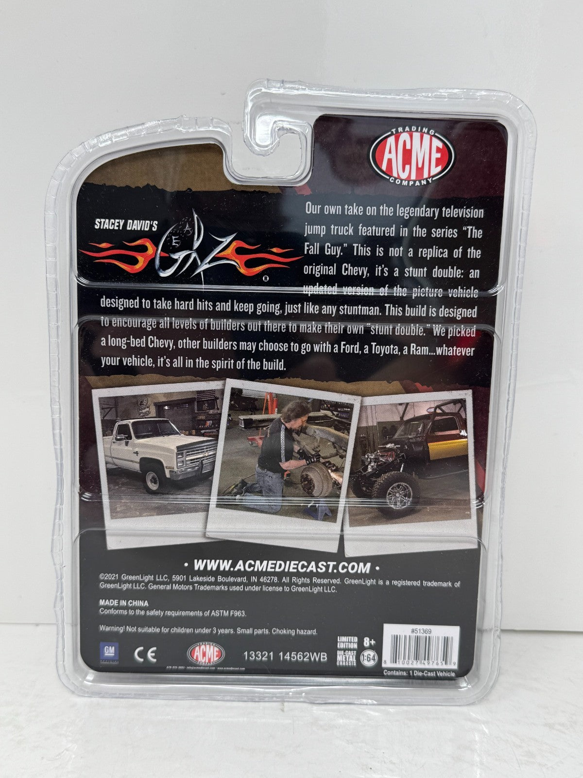 Greenlight ACME 1986 Chevrolet K-20 Stacey David's Stunt Double 1:64 Diecast