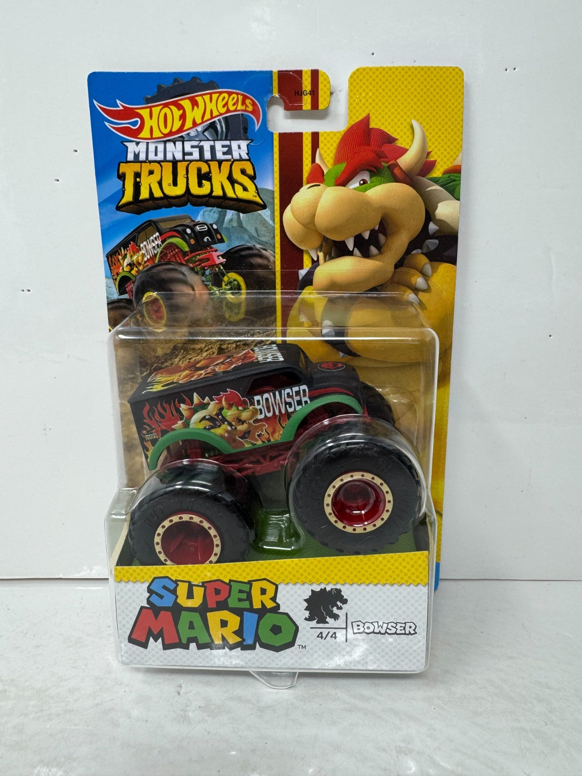 2022 Super Mario Hot Wheels Monster Trucks Mario LUIGI Bowser Yoshi COMPLETE SET
