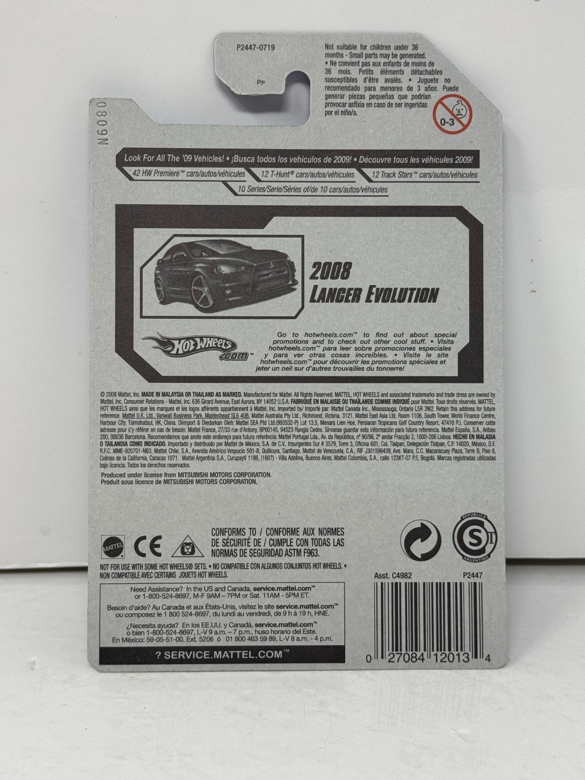 Hot Wheels Faster Than Ever '09 2008 Lancer Evolution JDM 1:64 Diecast