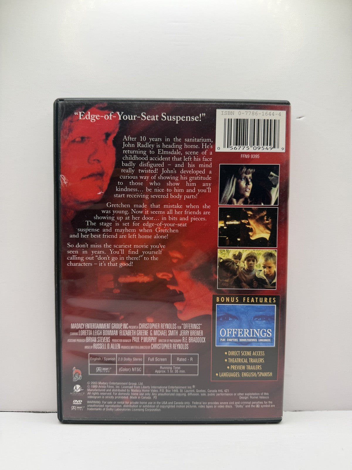 Offerings (DVD) Loretta Leigh Bowman Elizabeth Greene Horror Slasher