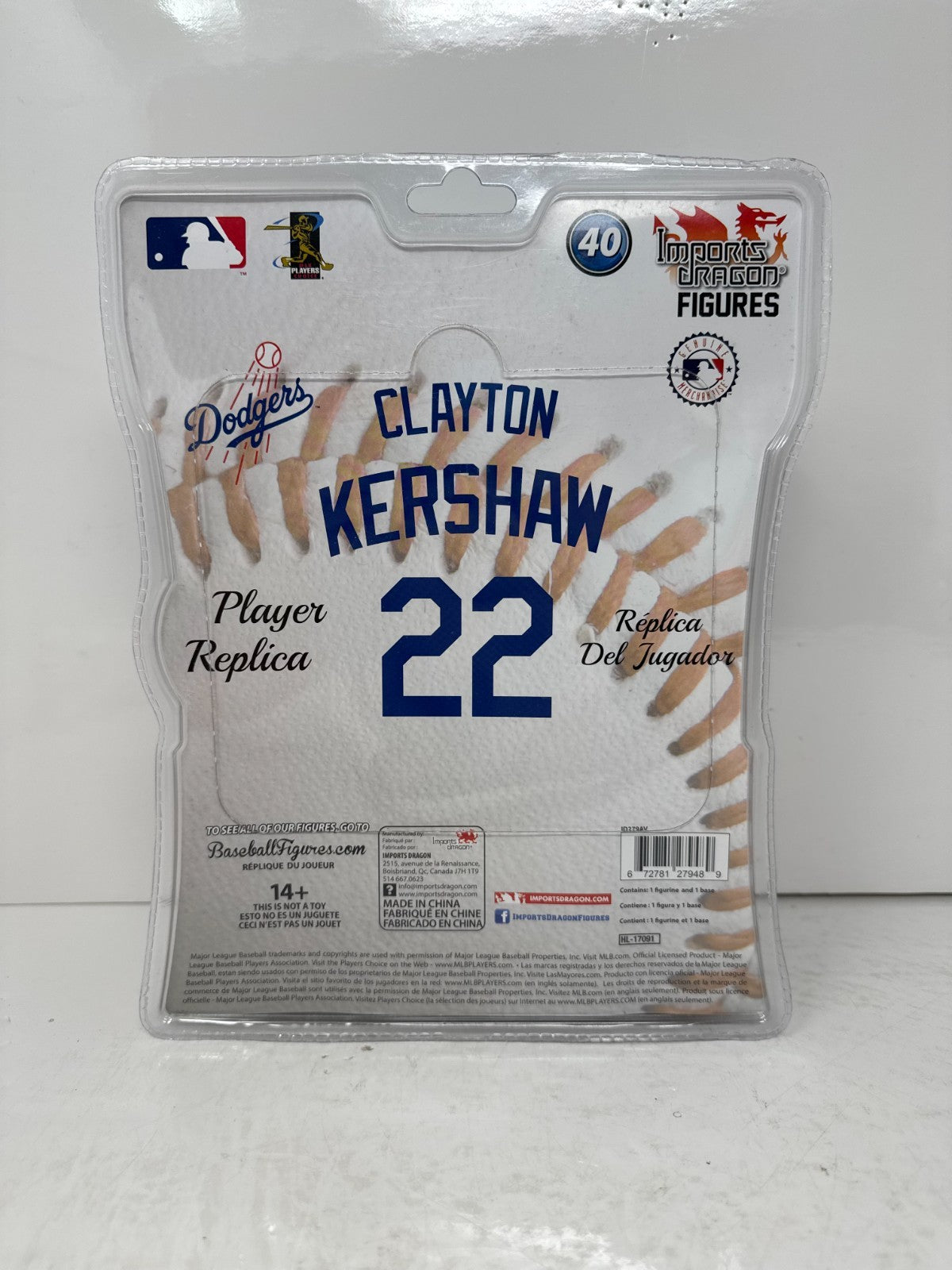 Imports Dragon MLB Clayton Kershaw Los Angeles Dodgers Figure