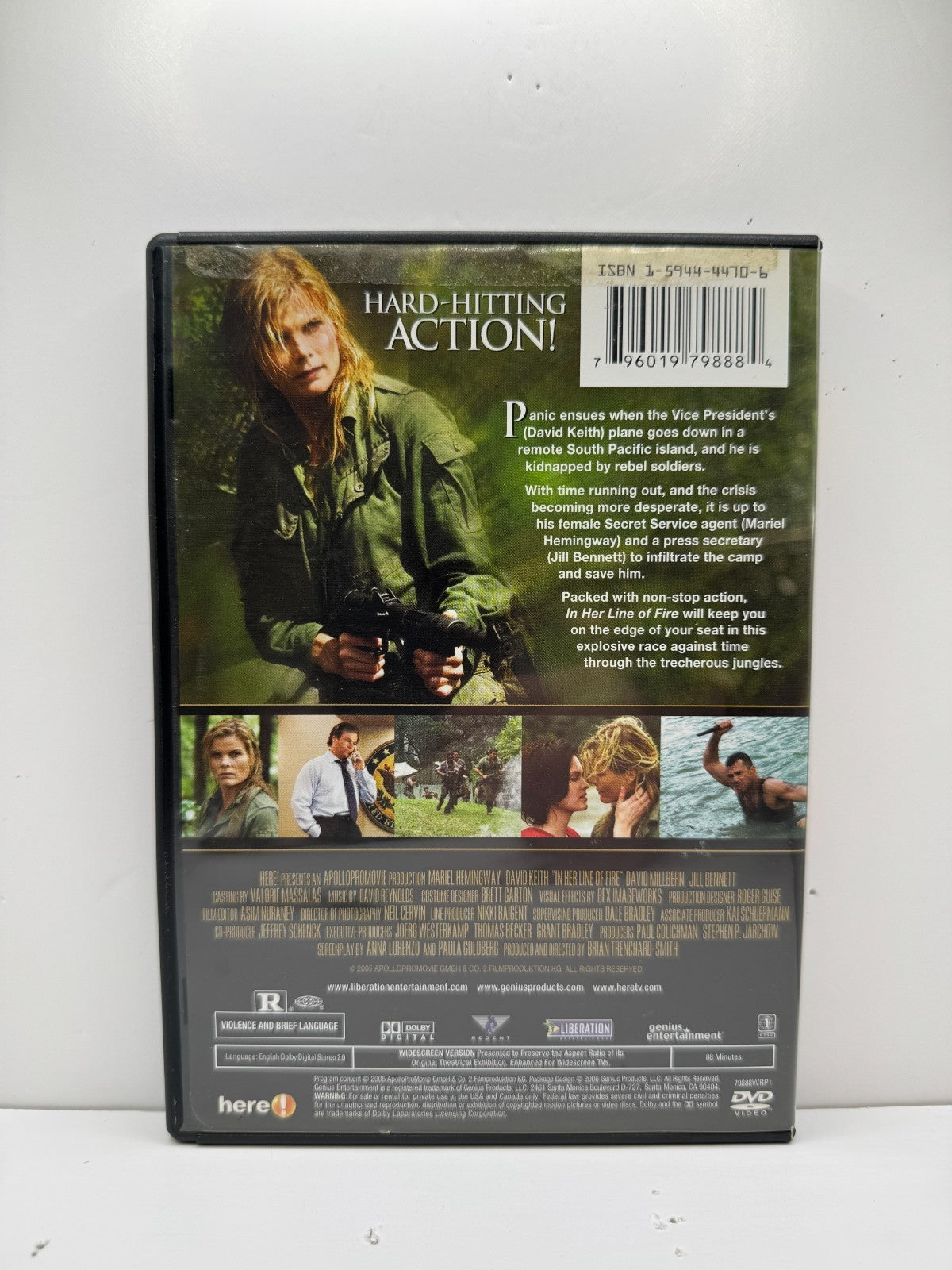 In Her Line of Fire (DVD) Mariel Hemingway Action