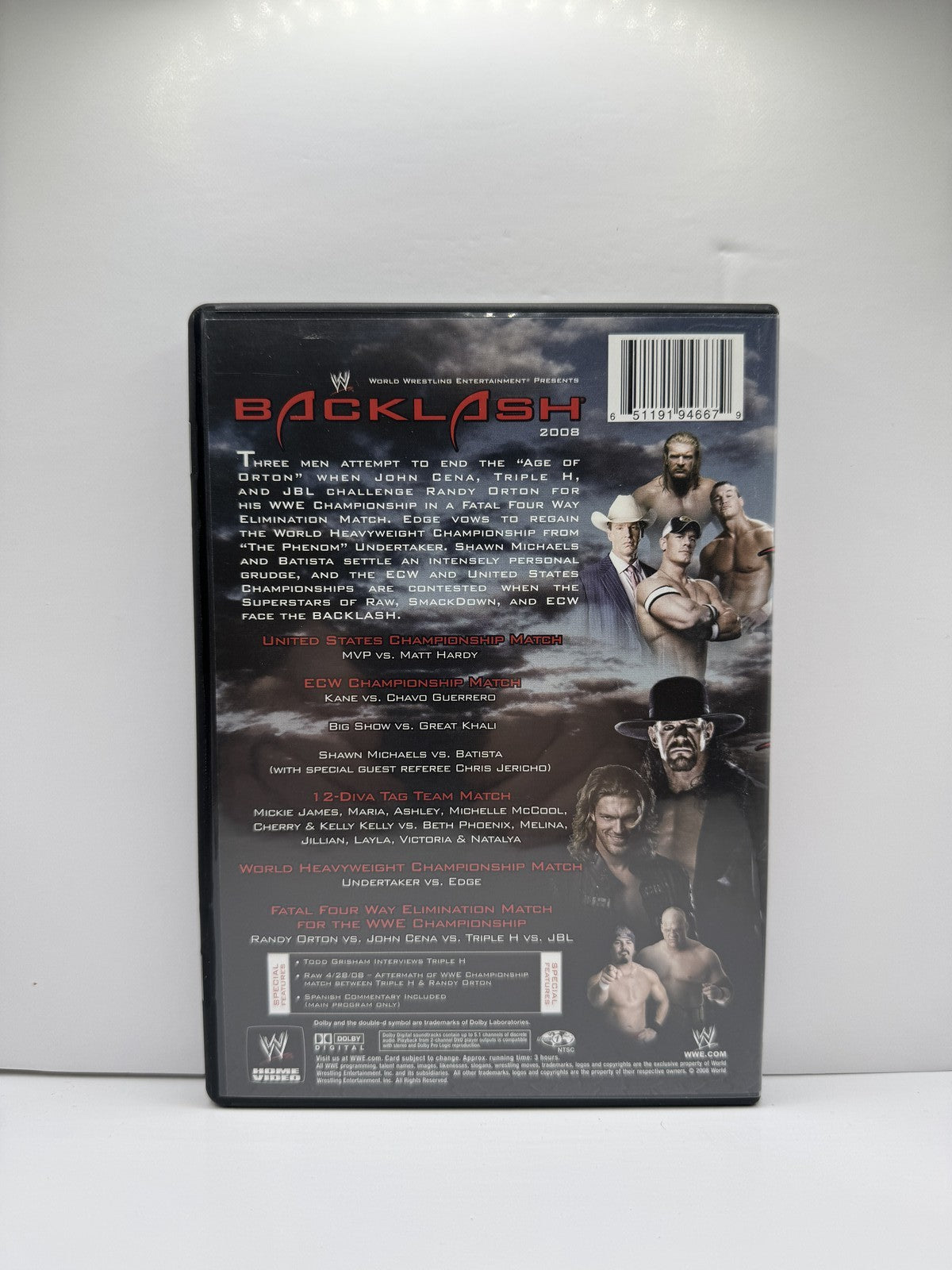 WWE Backlash 2008 (DVD) WWE Wrestling