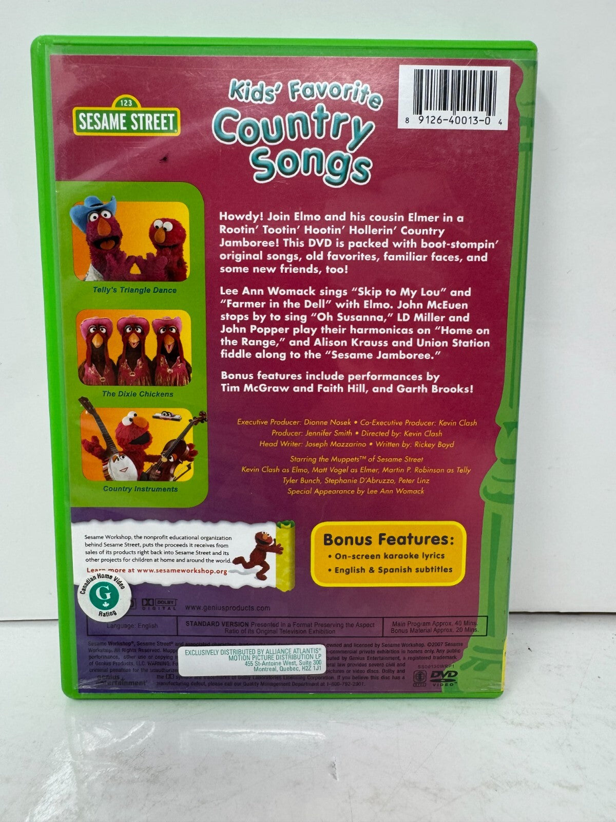 Sesame Street: Kids' Favorite Country Songs (DVD) Family Good Condition!!!