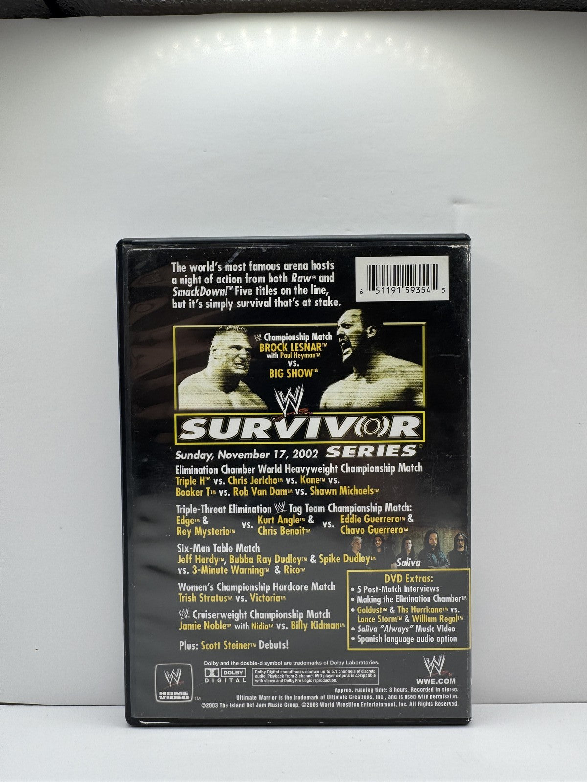 WWE Survivor Series 2002 (DVD) WWE Wrestling