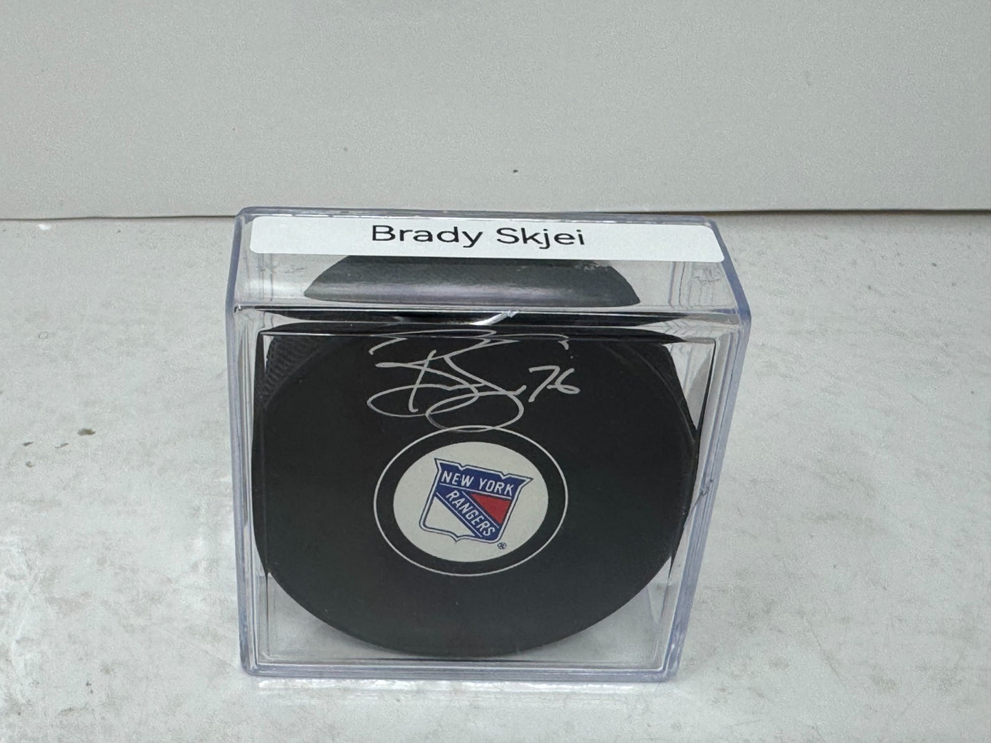 Brady Skjei New York Rangers Fanatics Signed NHL Autograph Puck COA