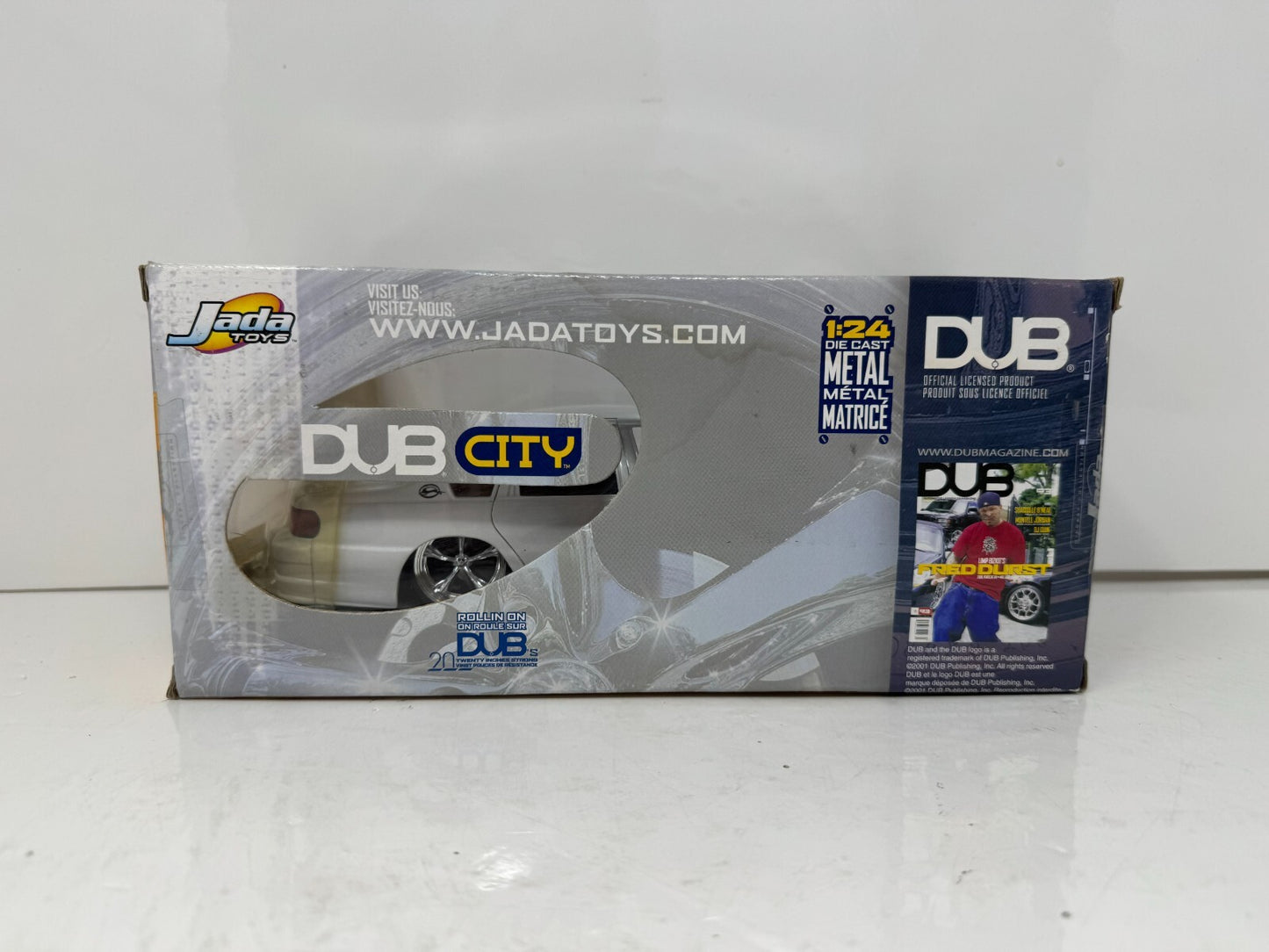 Jada Dub City 1996 Chevy Impala 1:24 Diecast KMC Wheels 22 Inch SS Rims