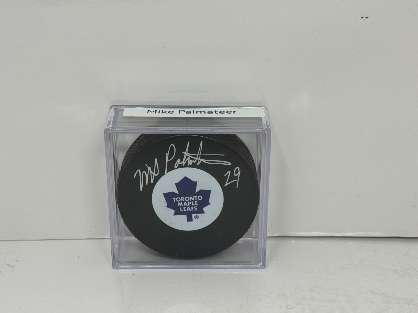 Mike Palmateer Toronto Maple Leafs Signed NHL Autograph Puck Silver Auto