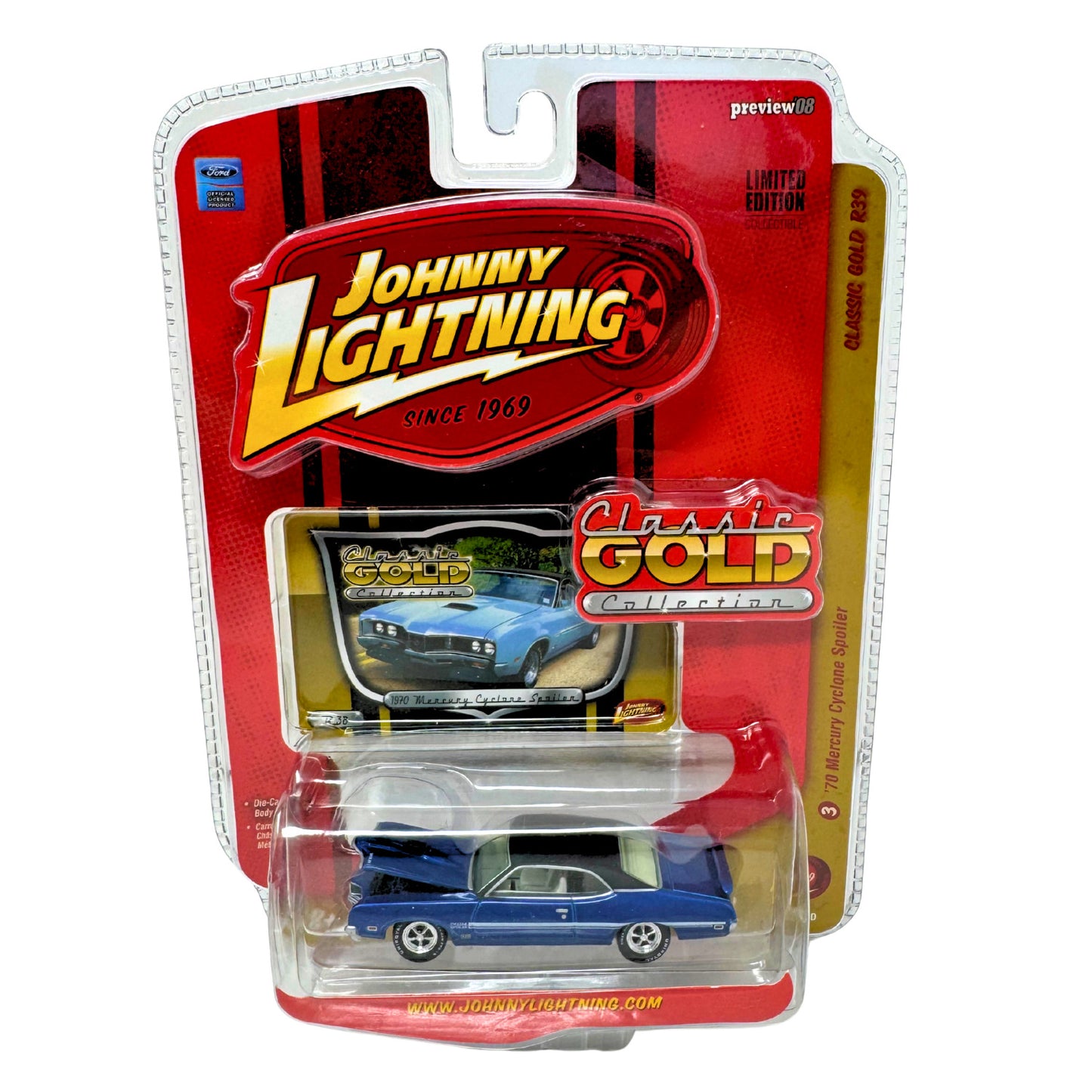 Johnny Lightning Classic Gold 1970 Mercury Cyclone Spoiler 1:64 Diecast