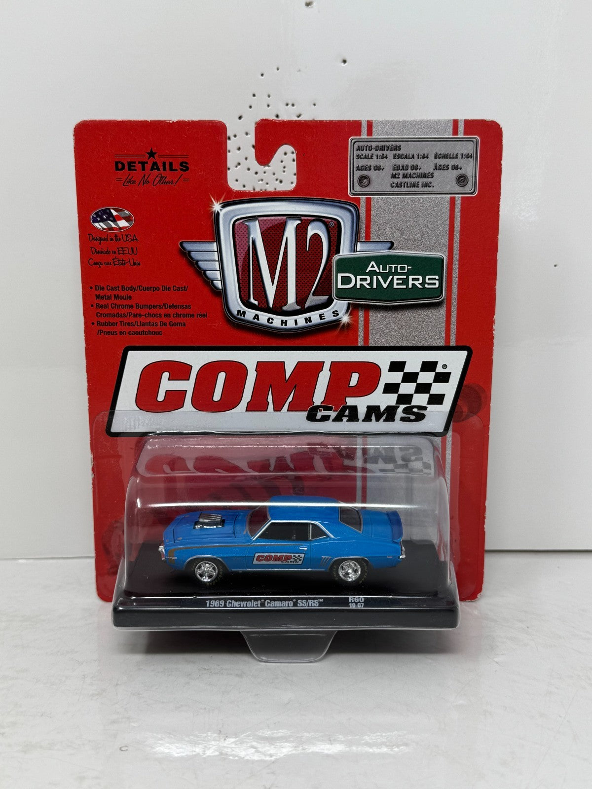 M2 Machines Auto-Drivers 1969 Chevrolet Camaro SS/RS COMP Cams 1:64 Diecast