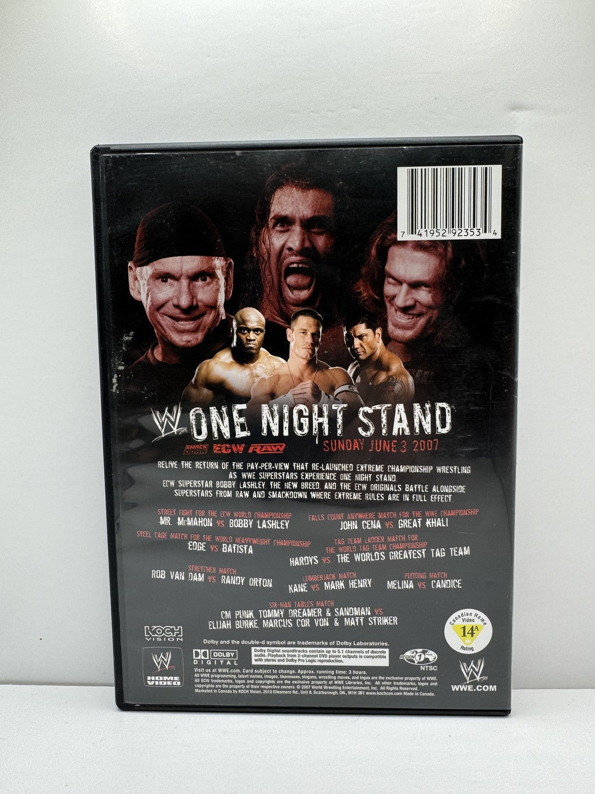 WWE ECW One Night Stand 2007 (DVD) WWE Wrestling