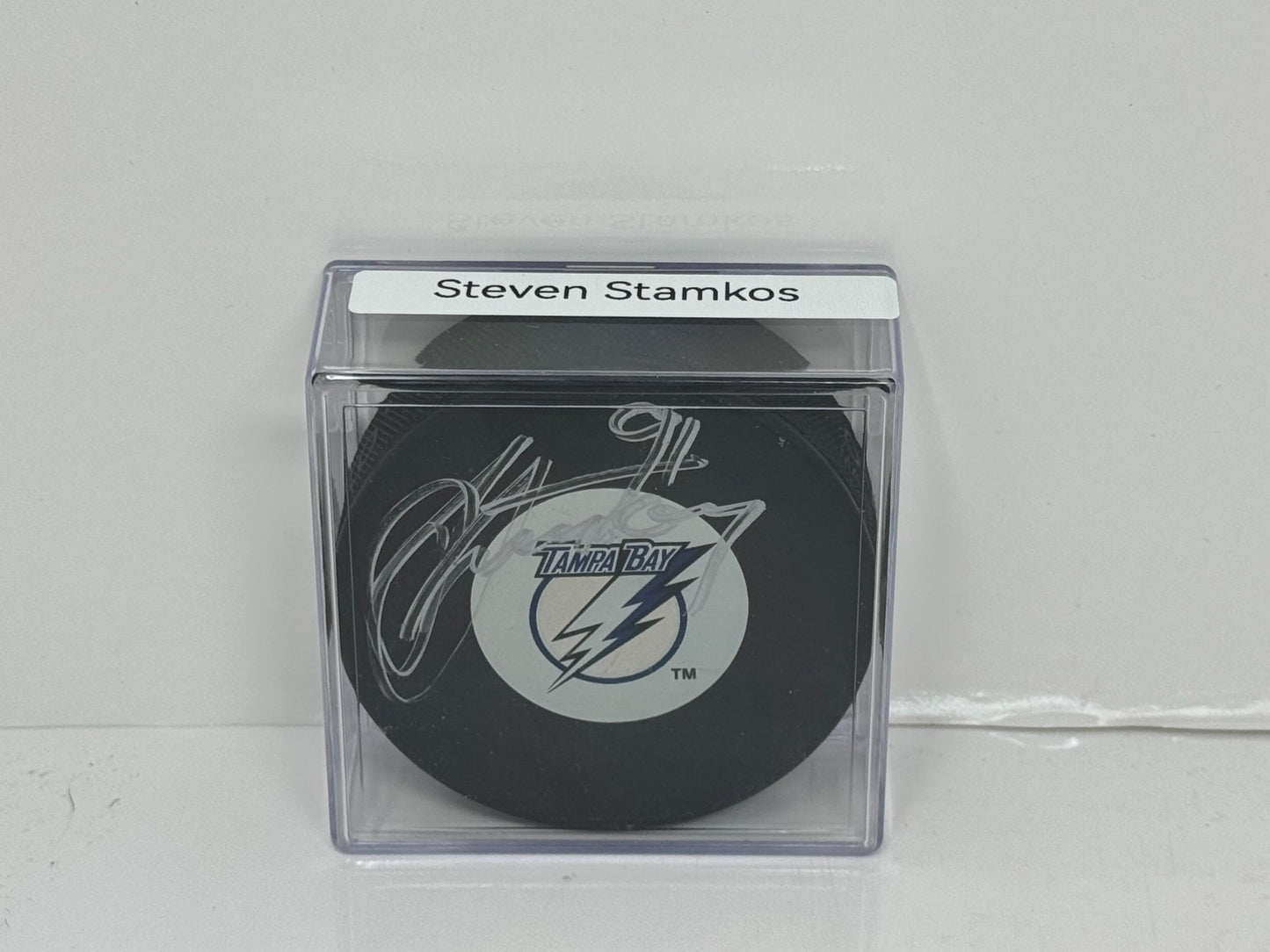 Steven Stamkos Tampa Bay Lightning Signed NHL Autograph Puck Silver Auto