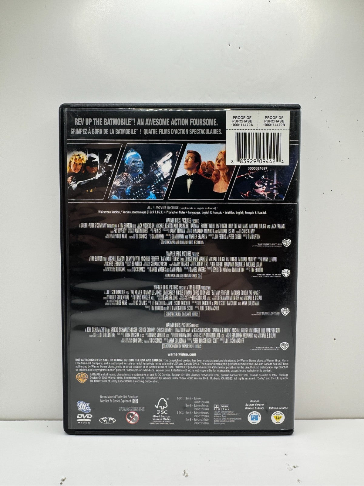 4 Film Favorites Batman Collection (DVD) DC Superhero Action