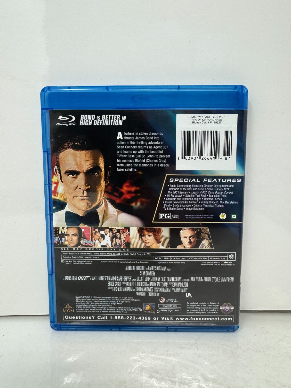 Diamonds Are Forever (Blu-ray) Sean Connery Action