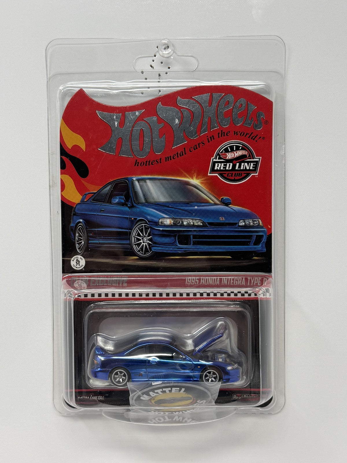 Hot Wheels RLC Red Line Club Car 1995 Honda Integra Type R 1:64 Diecast Blue