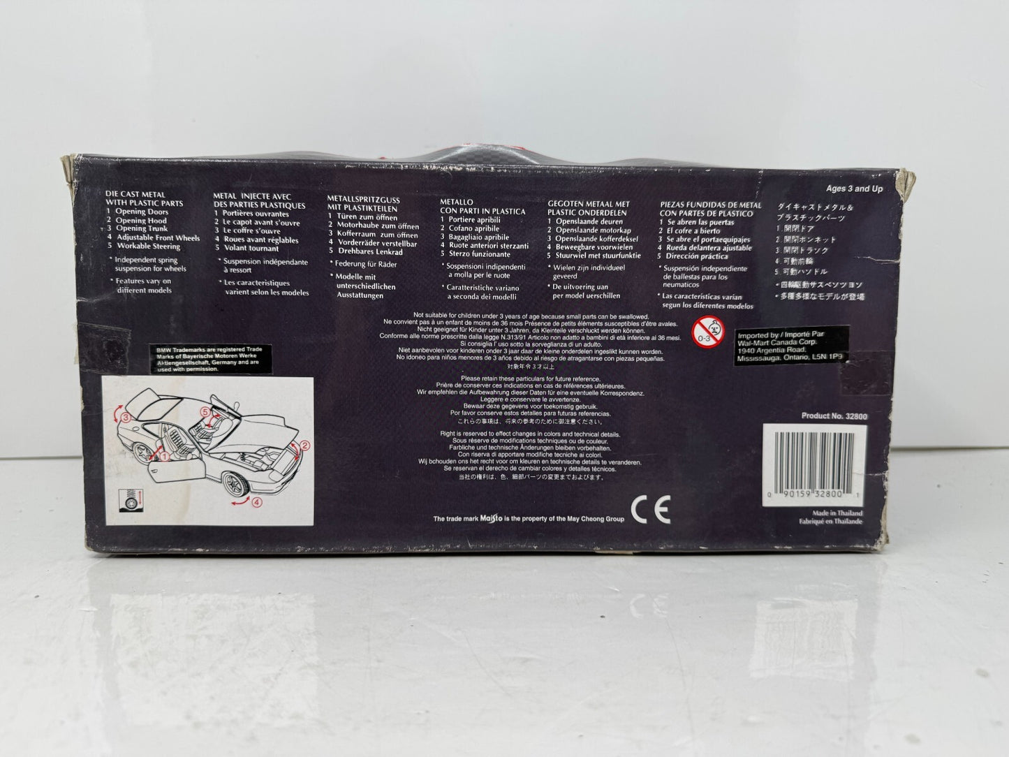 Maisto 1990 BMW 850i Silver Series 1:18 Diecast