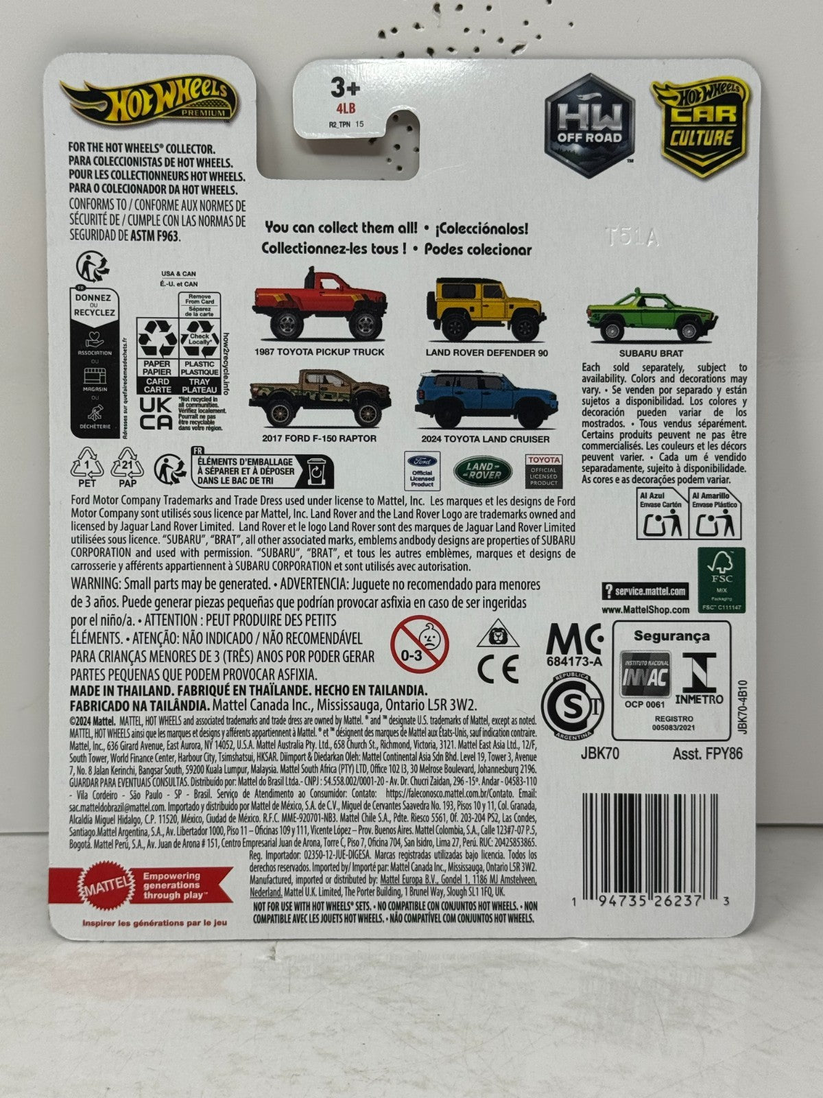 Hot Wheels Premium HW Off Road 2017 Ford F-150 Raptor 1:64 Diecast