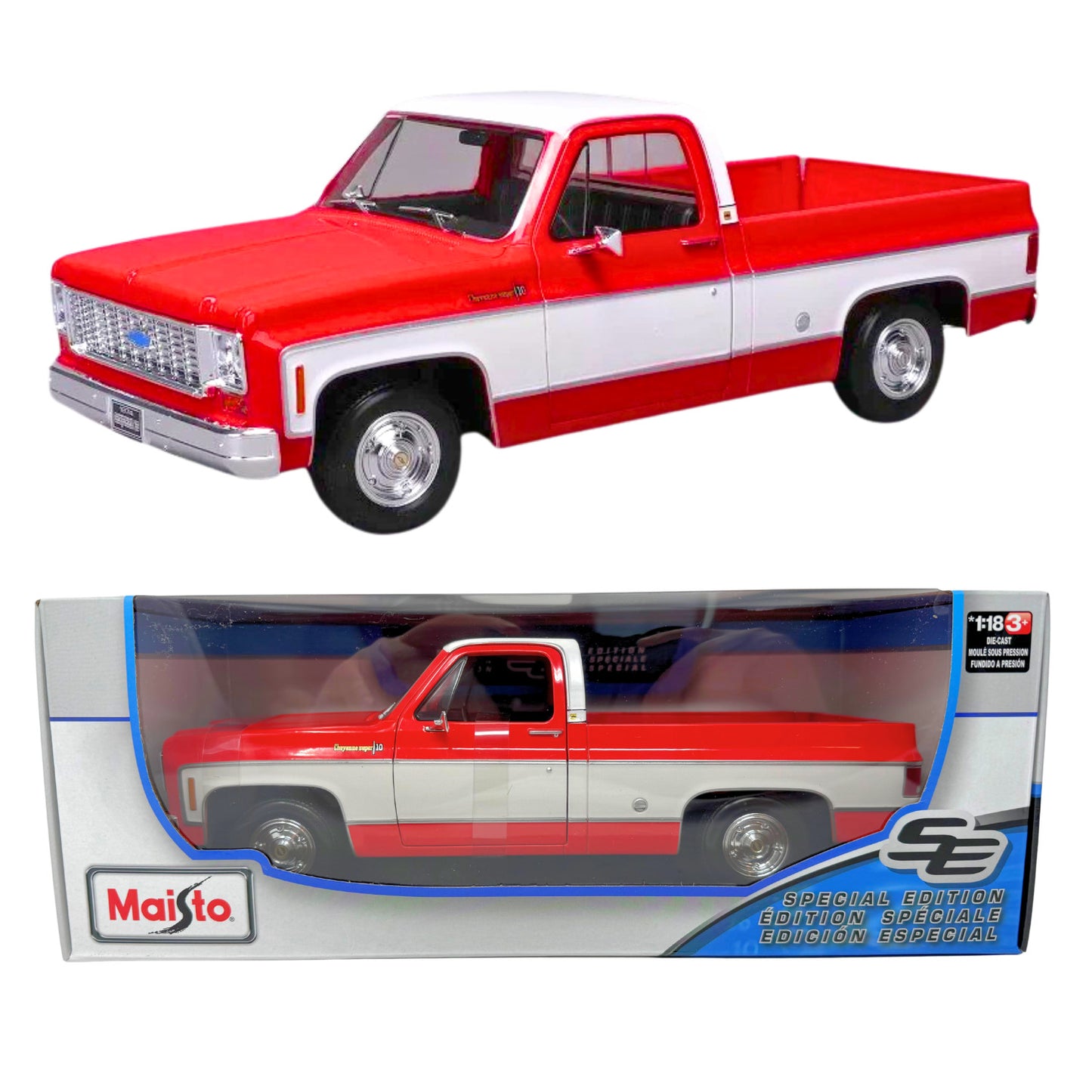 Maisto 1974 Chevrolet C10 Cheyenne Super Special Edition 1:18 Diecast