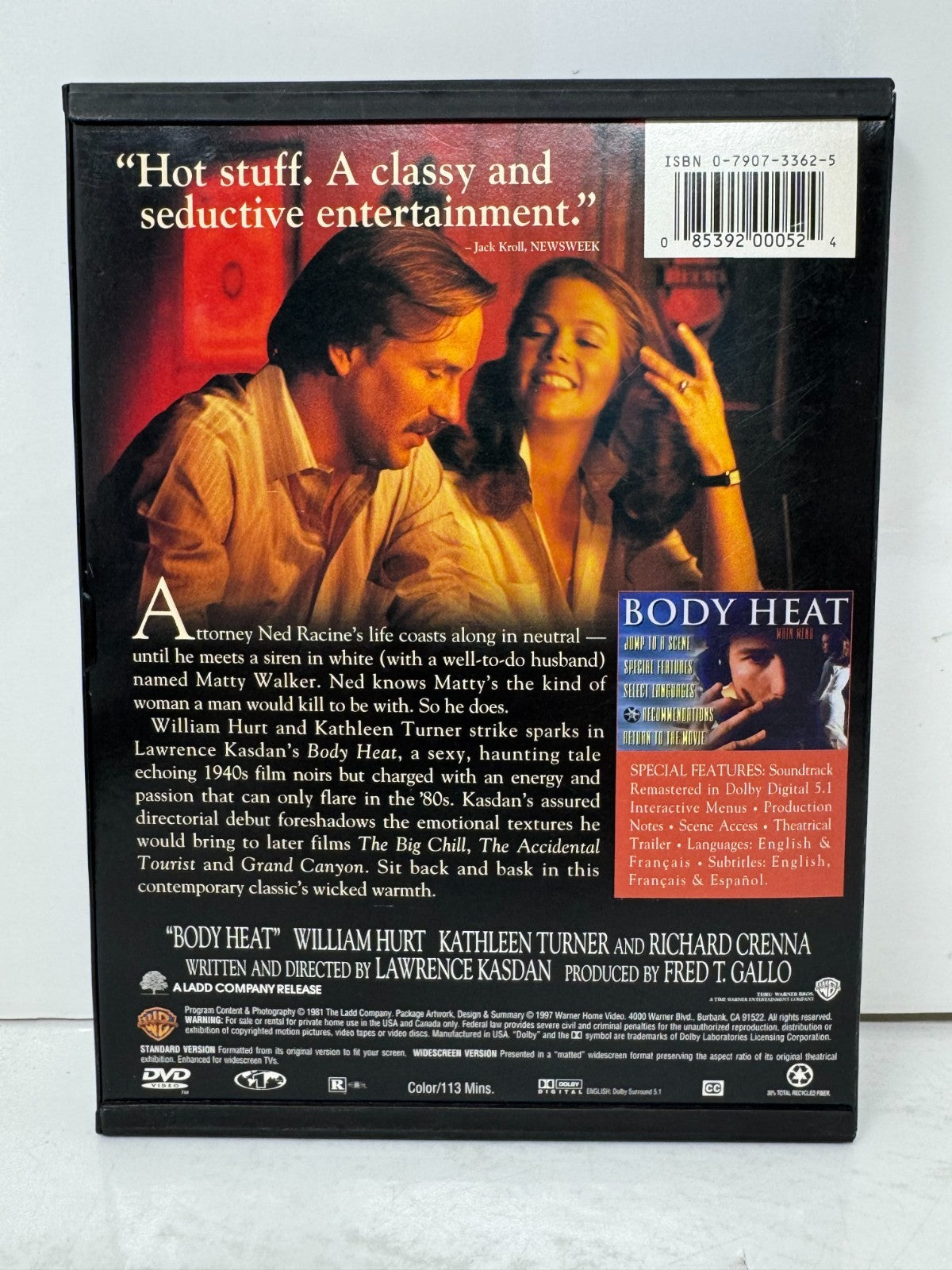 Body Heat (DVD) Thriller Good Condition!!!