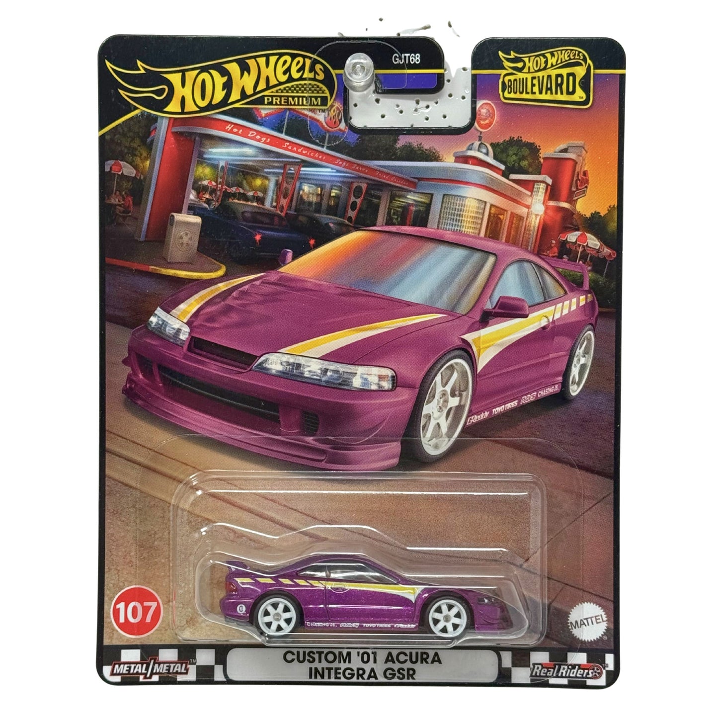 Hot Wheels Premium Boulevard #107 Custom 2001 Acura Integra GSR 1:64 Diecast