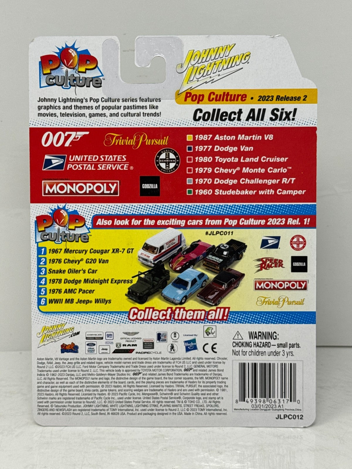 Johnny Lightning 007 James Bond 1987 Aston Martin V8 1:64 Diecast