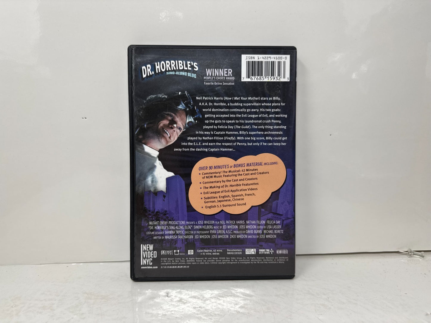 Dr. Horrible's Sing-Along Blog (DVD) Sci-Fi Good Condition!!!