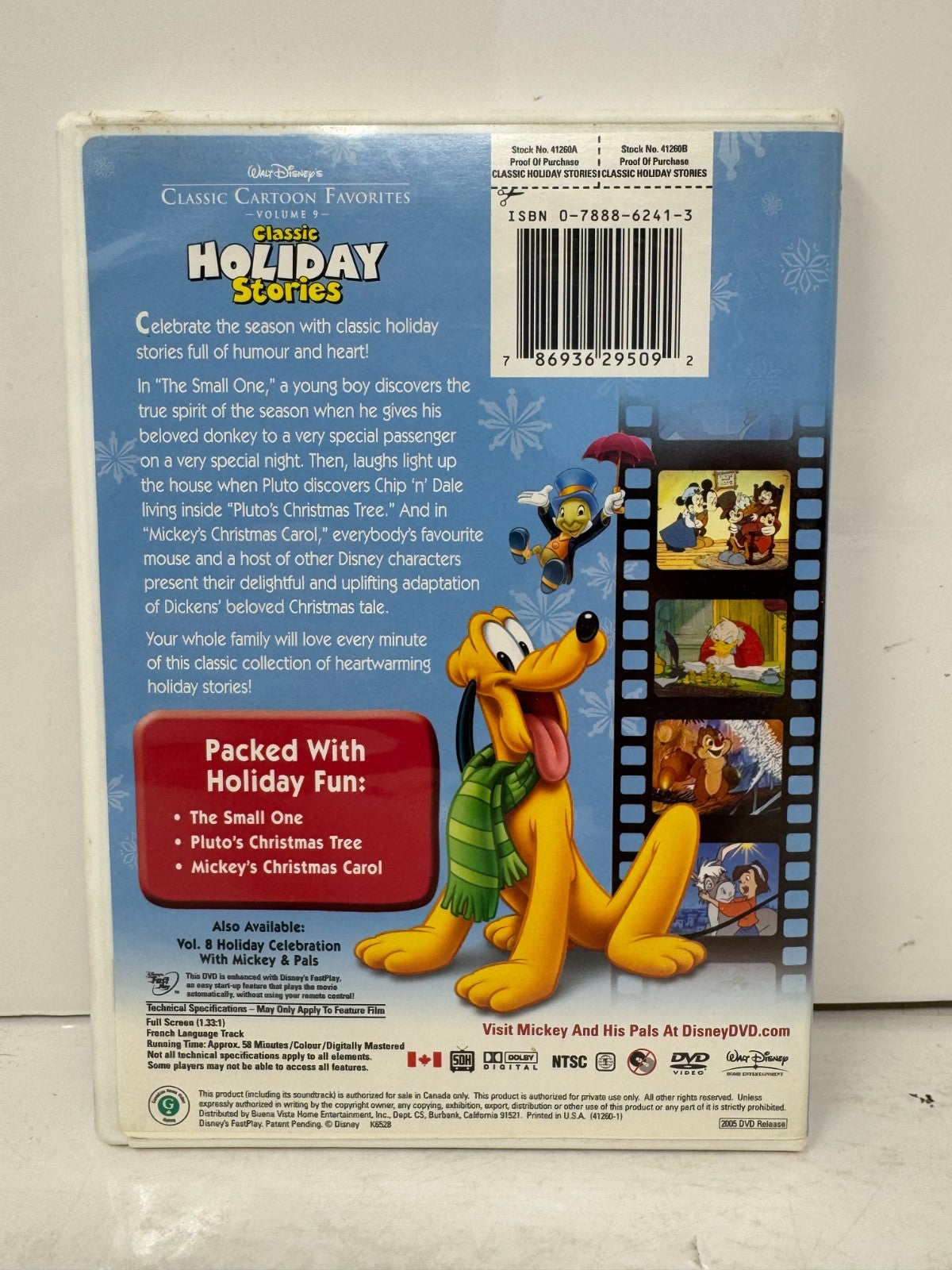 Classic Cartoon Favorites: Classic Holiday Stories (DVD) Disney Good Condition!!