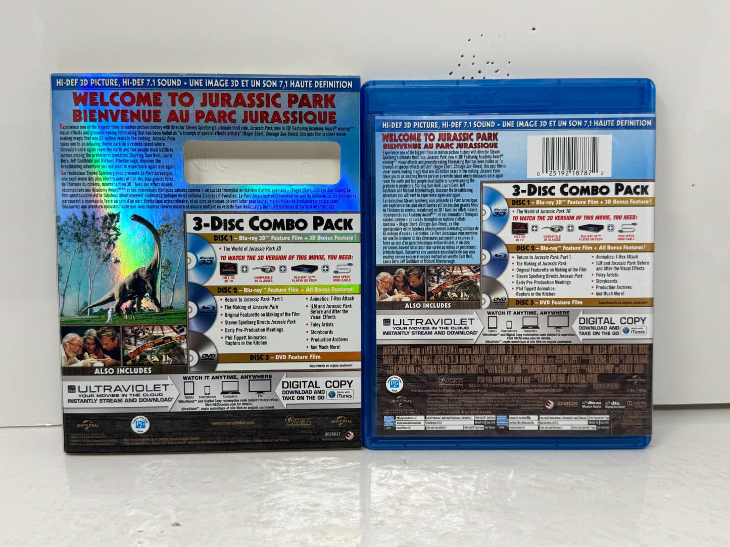 Jurassic Park (3D Blu-ray) Sam Neill Steven Spielberg Sci-Fi Adventure