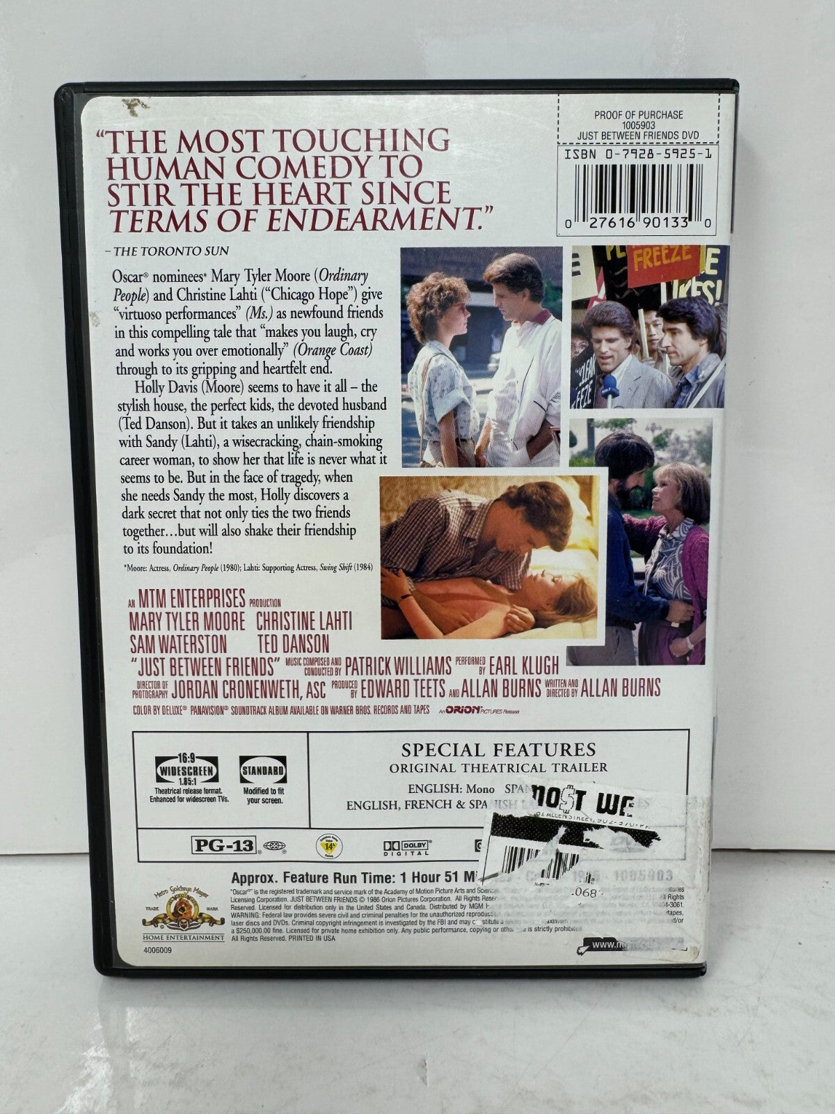 Just Between Friends (DVD) Drama Good Condition!!!