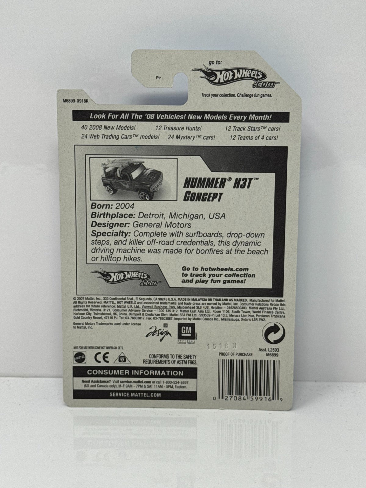 Hot Wheels Team Surf’s Up Hummer H3T Concept 1:64 Diecast Factory Sealed