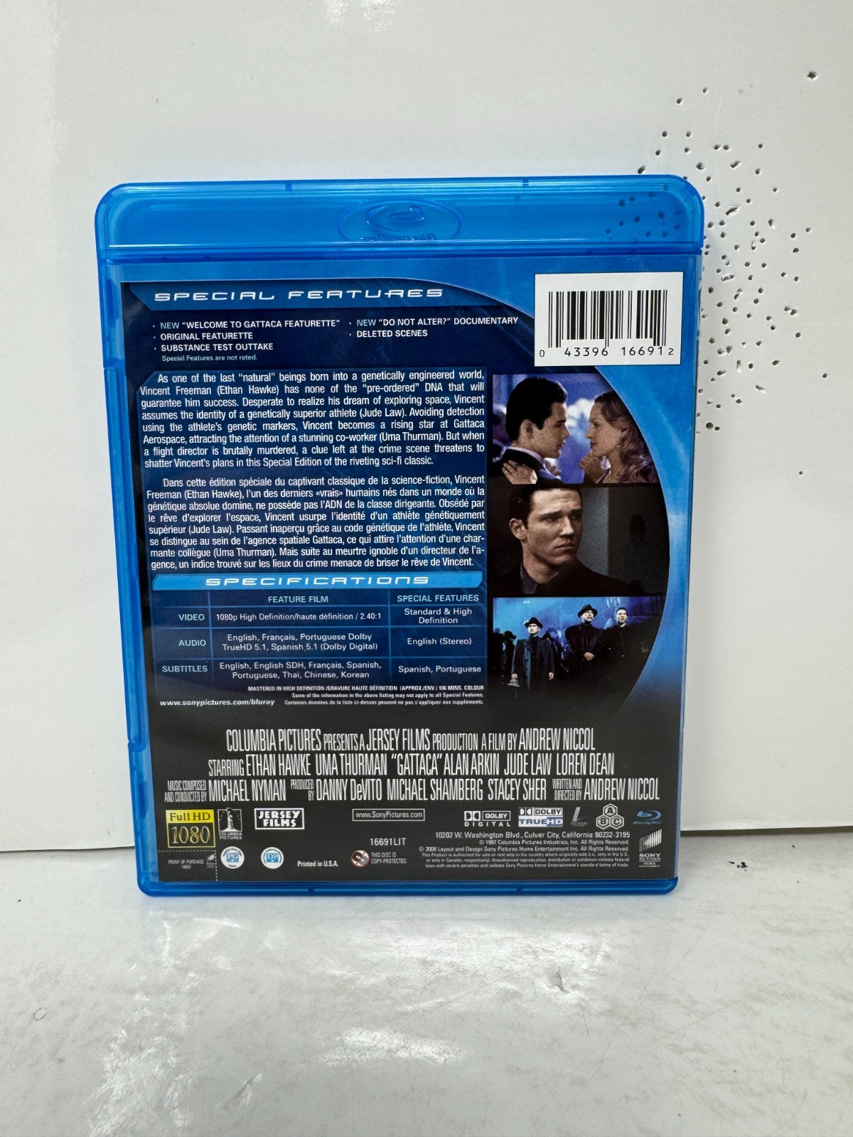 Gattaca (Blu-ray) Ethan Hawke Sci-Fi Good Condition!!!