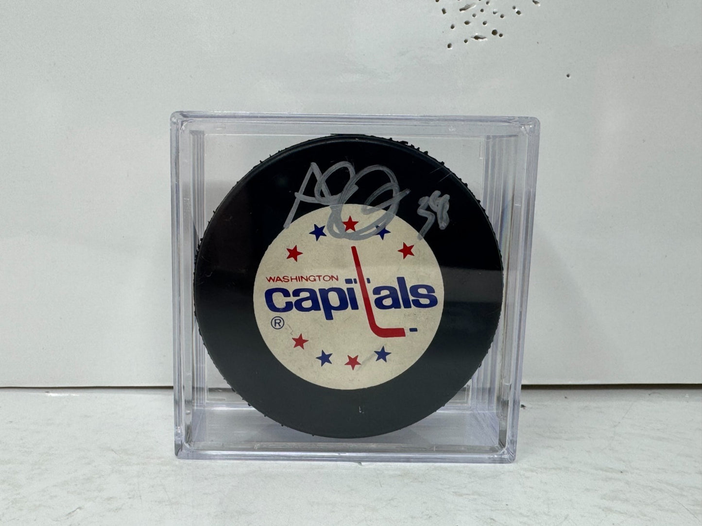 Al Iafrate Washington Capitals Signed NHL Autograph Puck Silver Auto