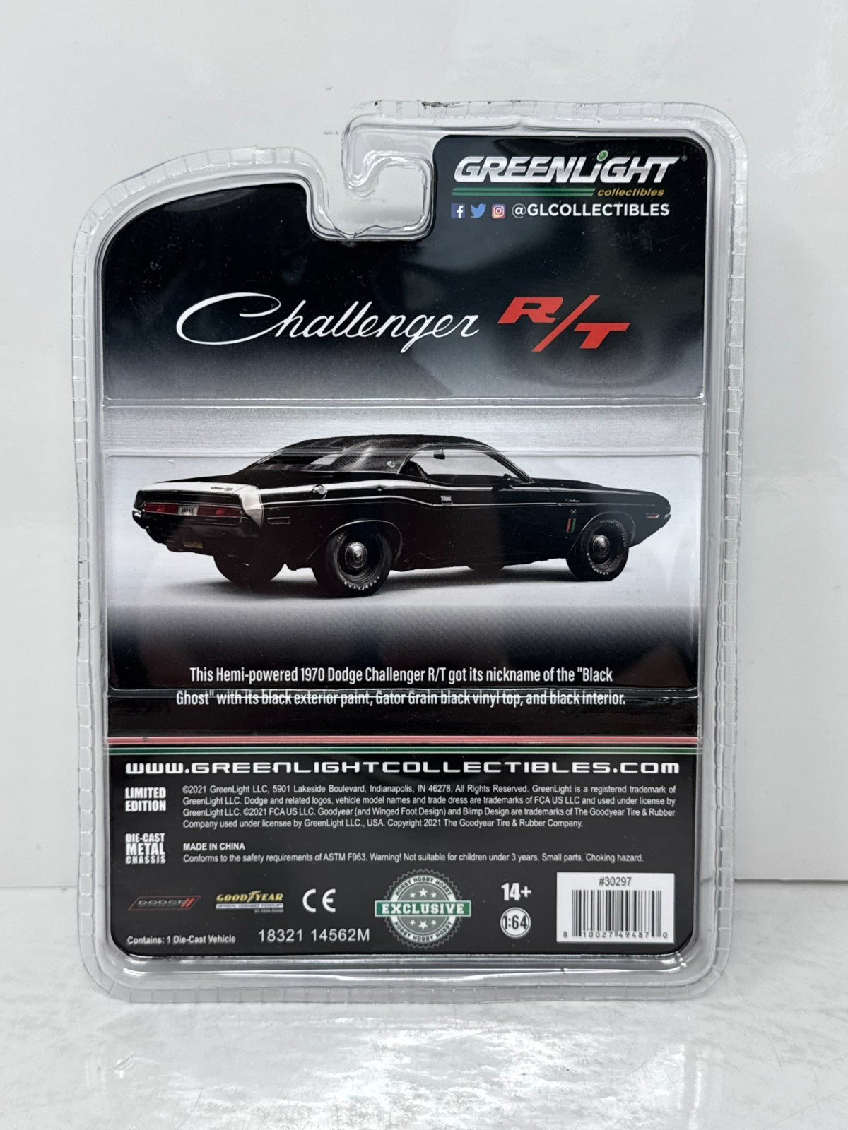 Greenlight 1970 Dodge Challenger R/T 1:64 Diecast