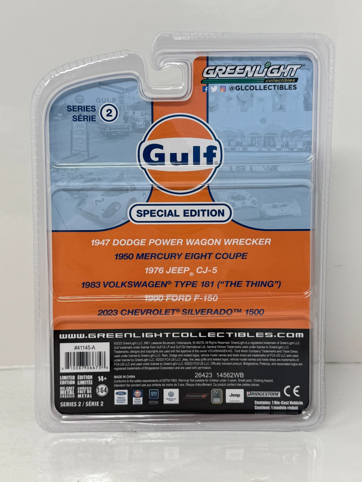 Greenlight Gulf 1947 Dodge Power Wagon Wrecker 1:64 Diecast