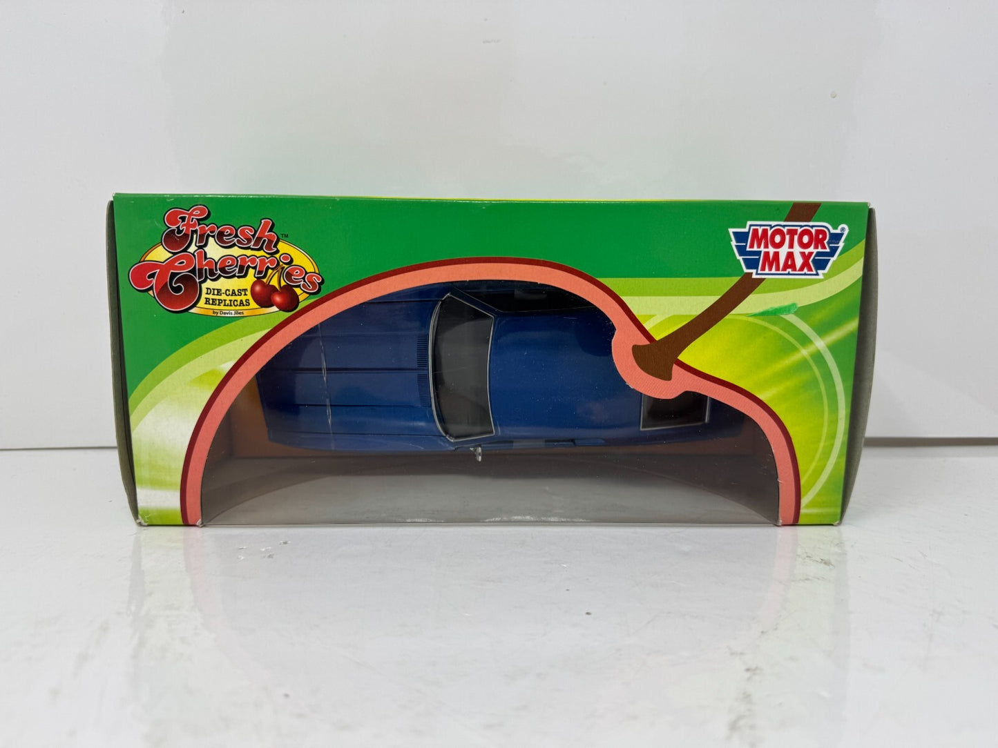 Motormax Fresh Cherries 1971 Ford Mustang Sportsroof Blue 1:24 Diecast
