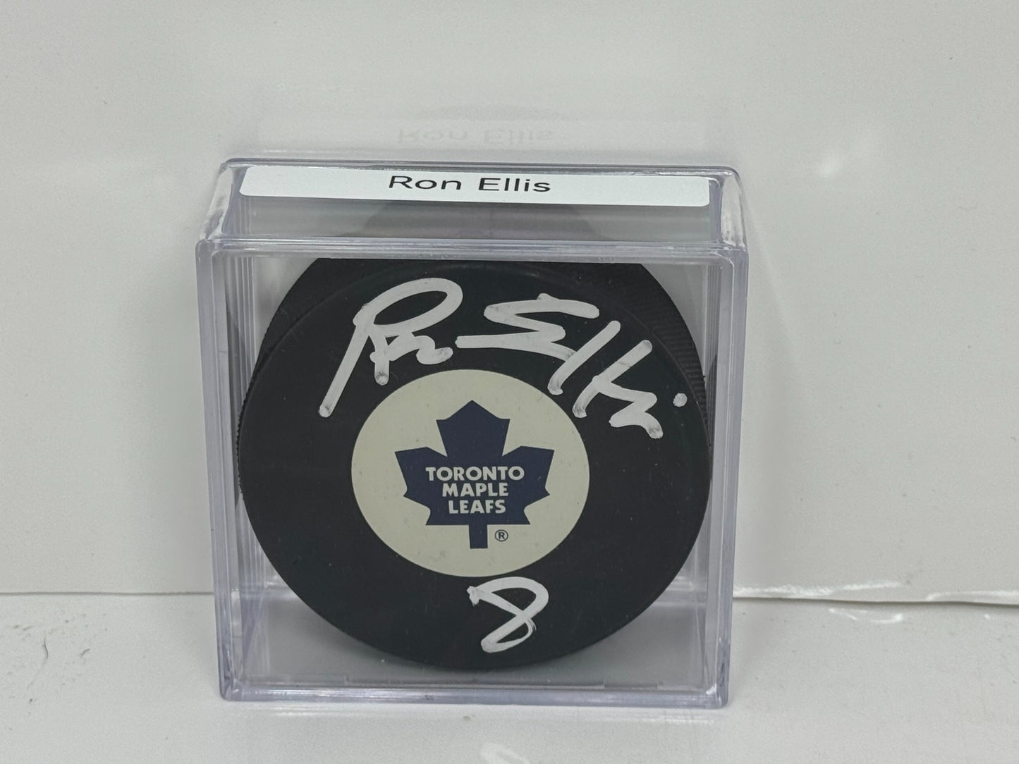 Ron Ellis Toronto Maple Leafs Signed NHL Autograph Puck Silver Auto