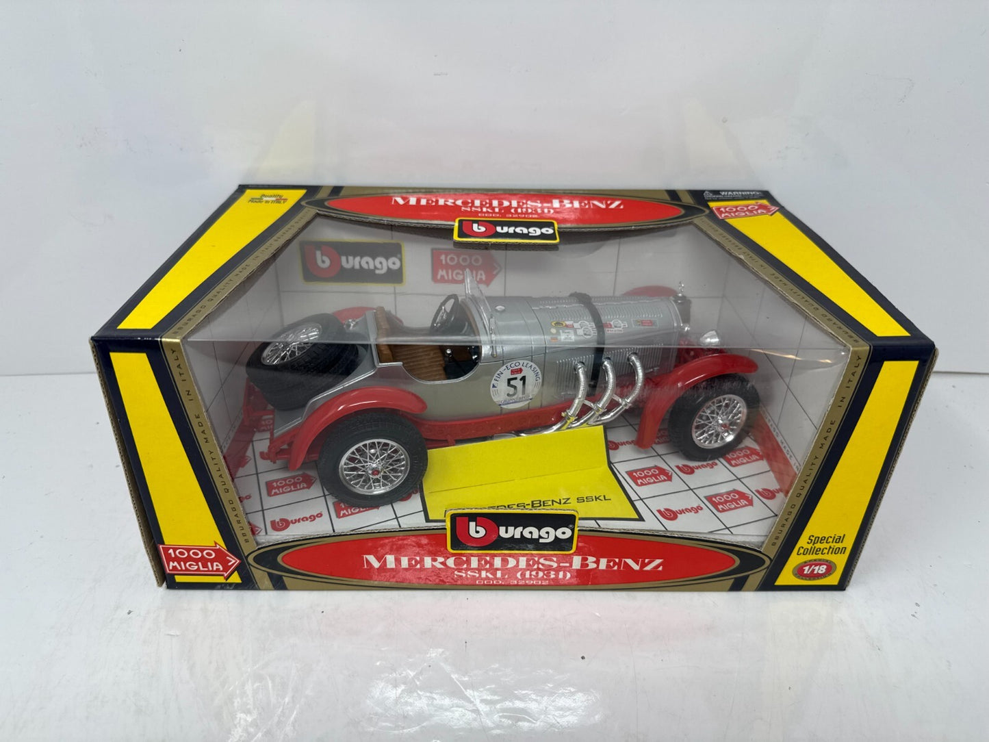 Bburago 1000 Miglia 1931 Mercedes-Benz SSKL Special Collection 1:18 Diecast