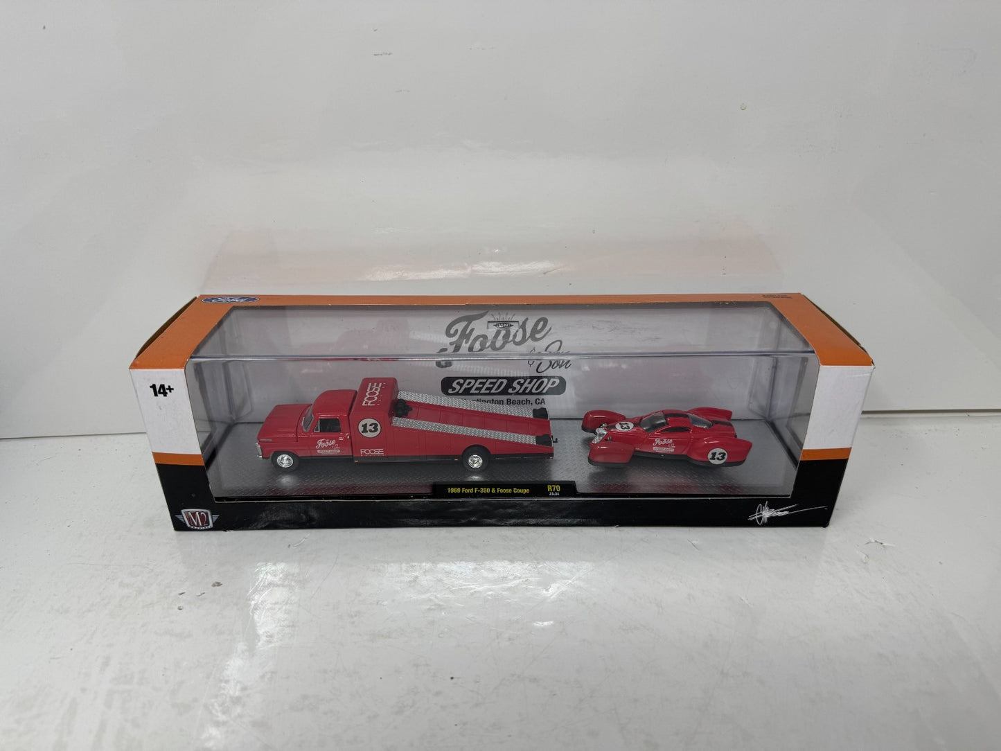 M2 Machines Auto Haulers Foose Coupe & 1969 Ford F-350 1:64 Diecast