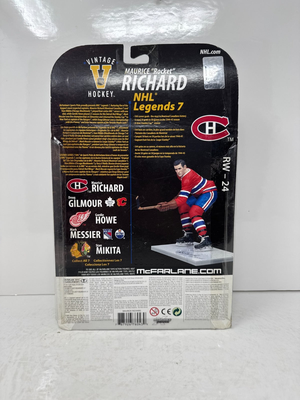 Mcfarlane NHL Legends Maurice Richard Montreal Canadiens Series 7 Figure
