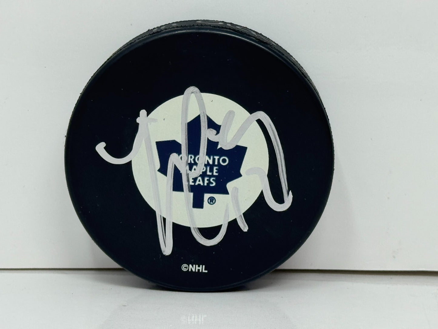 Rick Vaive Toronto Maple Leafs Signed NHL Autograph Puck Silver Auto