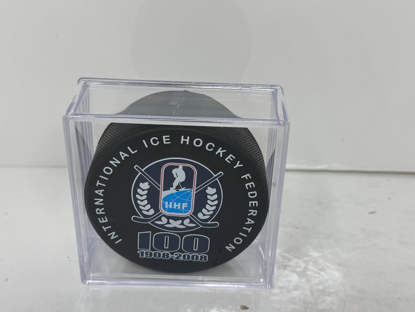 IIHF 100 Years Commemorative Hockey Puck – 1908–2008 Centennial