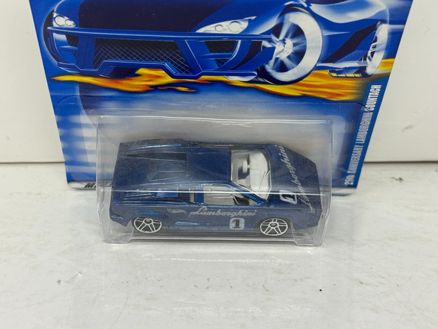 Hot Wheels 25th Anniversary Lamborghini Countach 1:64 Diecast Blue