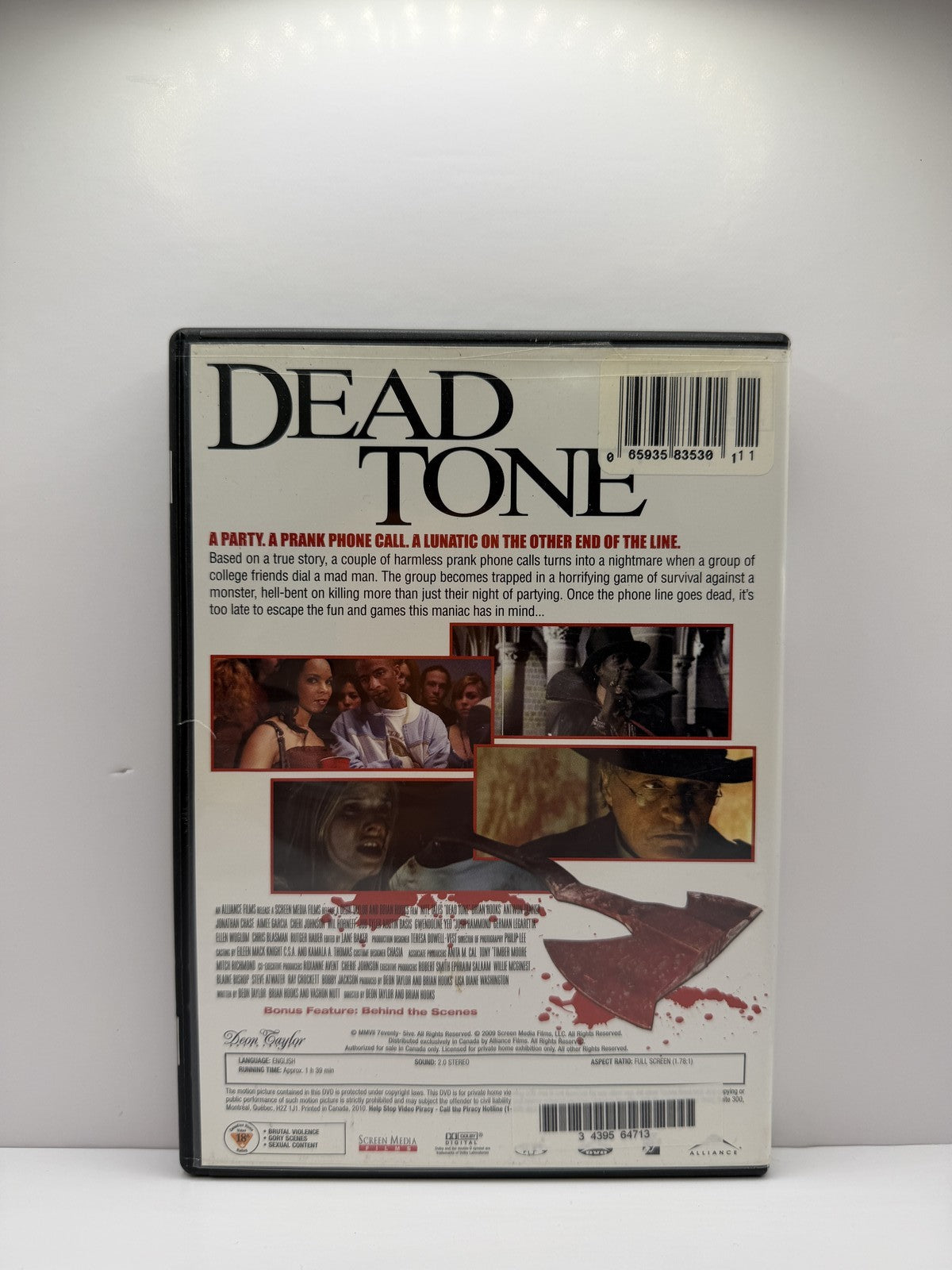 Dead Tone (DVD) Rutger Hauer Brian Hooks Horror Thriller