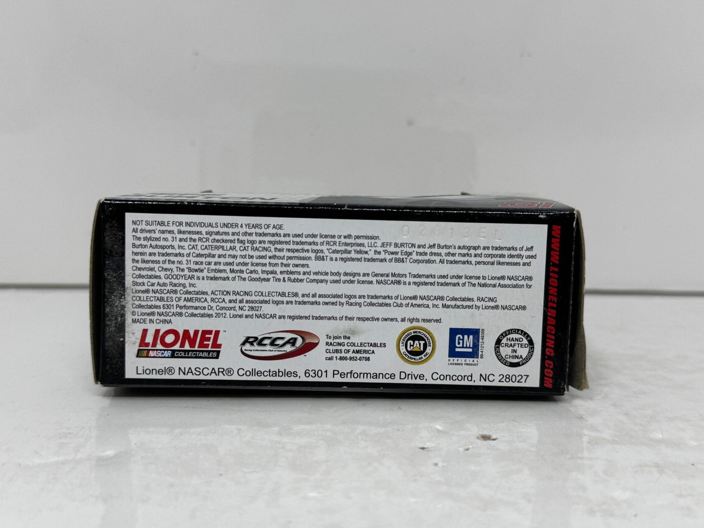 Lionel NASCAR #31 Jeff Burton Caterpillar 2013 Chevy SS 1:64 Diecast