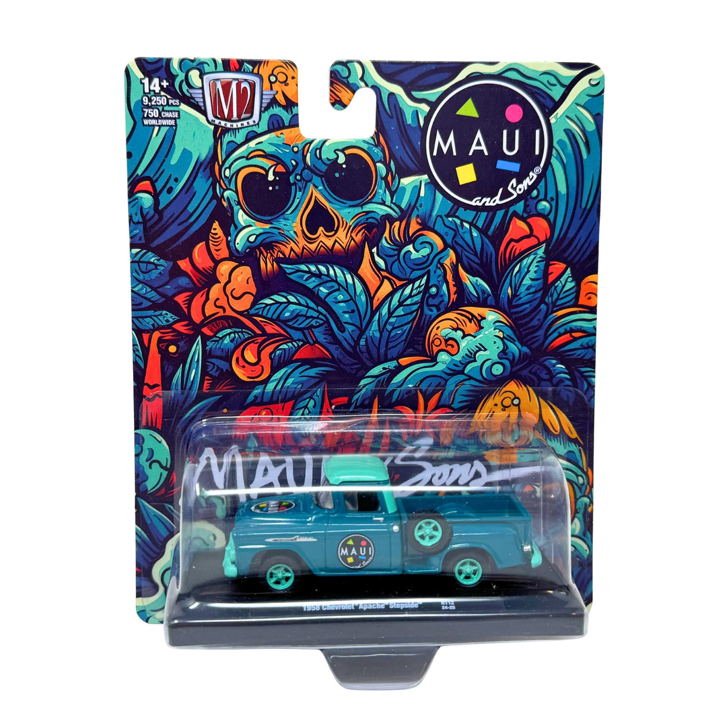 M2 Machines Maui & Sons 1958 Chevrolet Apache Stepside 1:64 Diecast