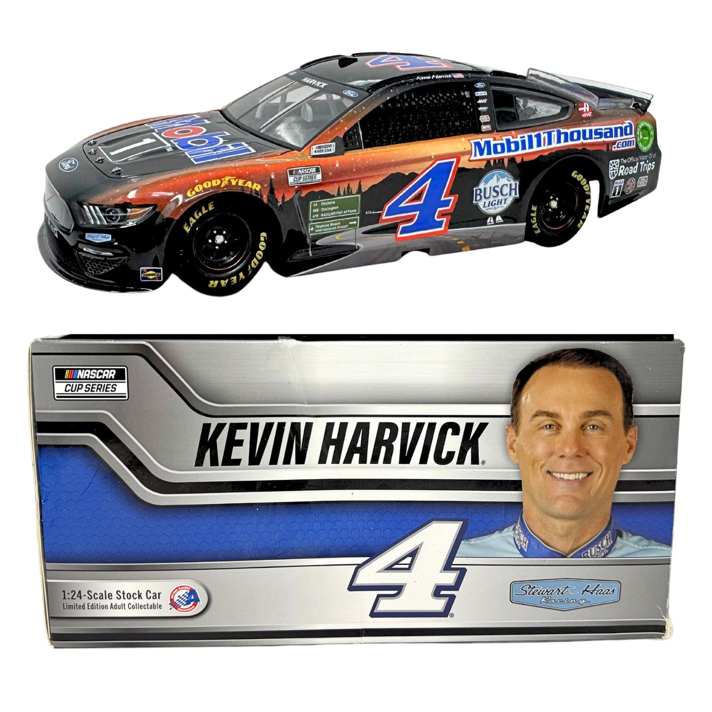 Lionel Racing Nascar #4 Kevin Harvick Mobil 1 Summer Road Trip Mustang 1:24 Diecast