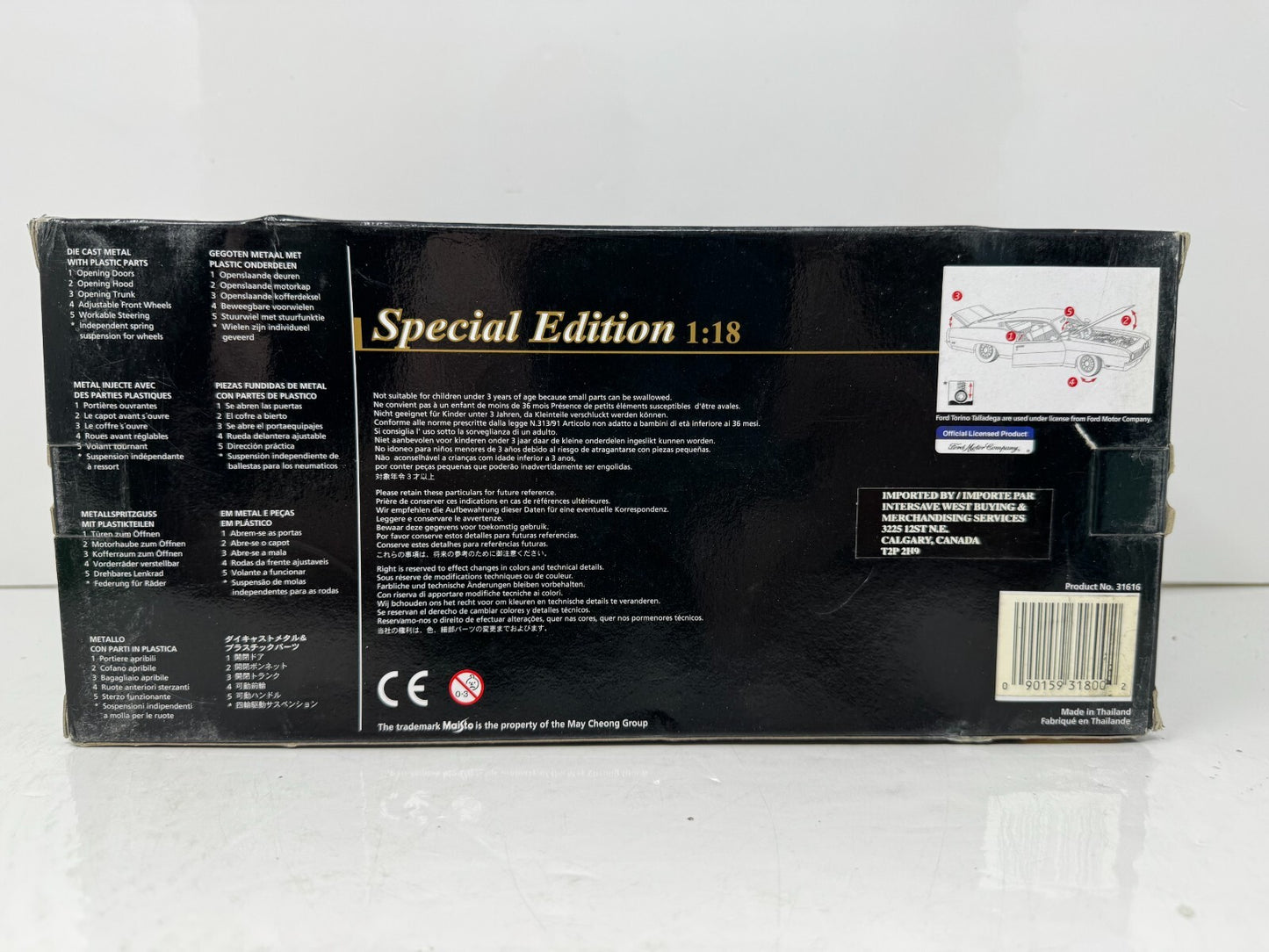 Maisto 1969 Ford Torino Talladega Special Edition 1:18 Diecast