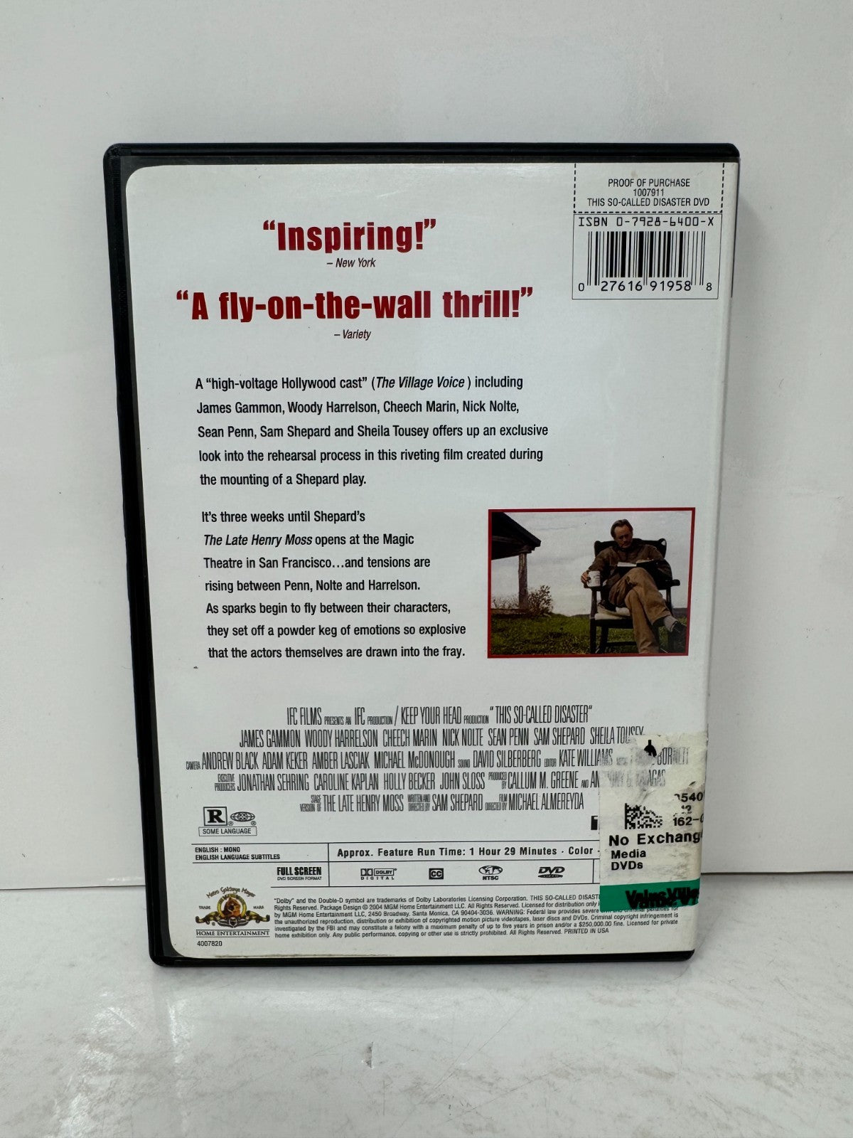 This So-Called Disaster (DVD) Documentary Good Condition!!!