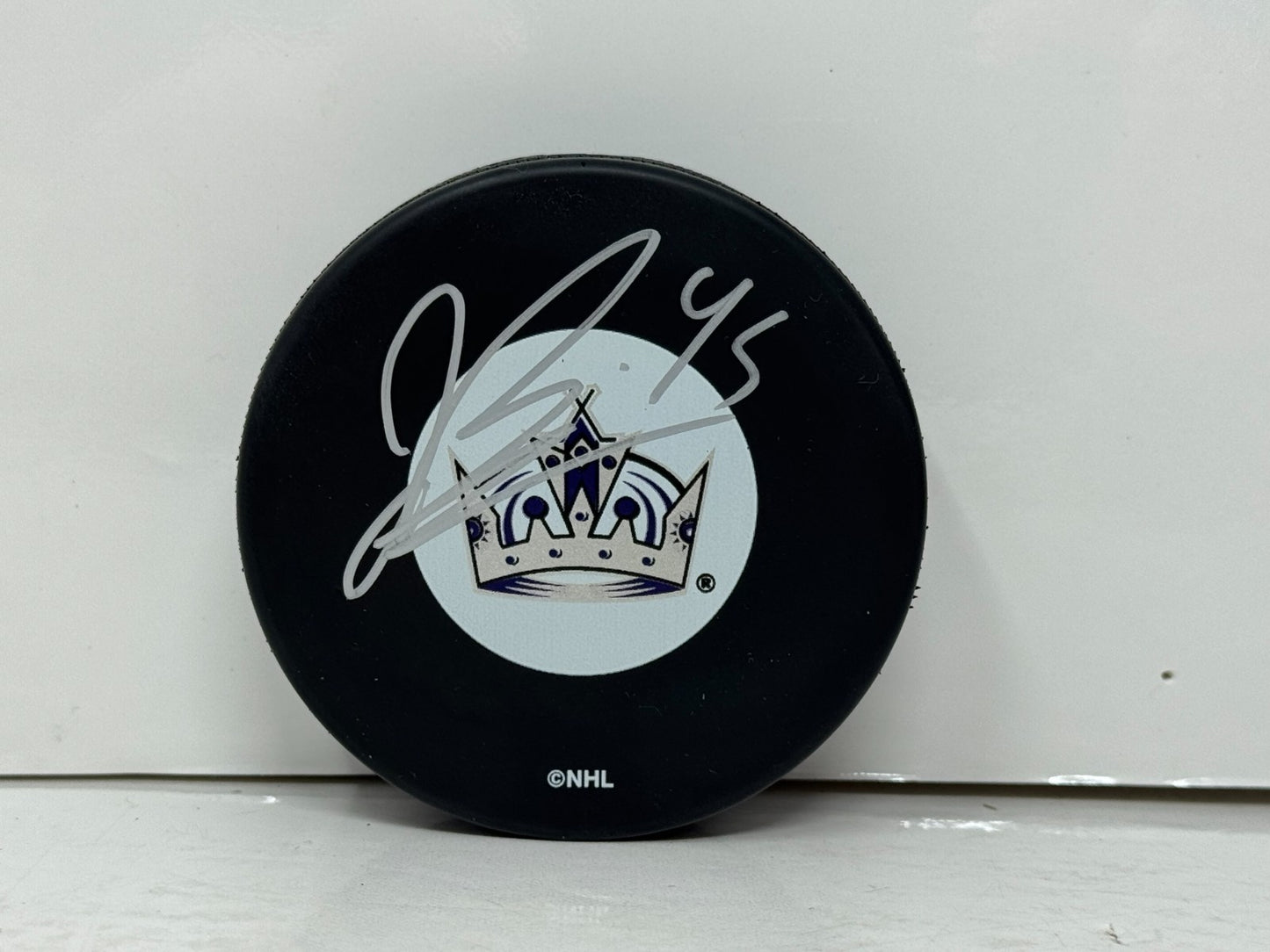 Jonathan Bernier Los Angeles Kings Signed NHL Autograph Puck Silver Auto